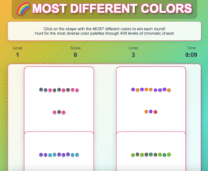 Most different colours