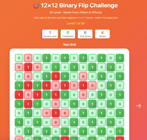 12×12 Binary Flip Challenge